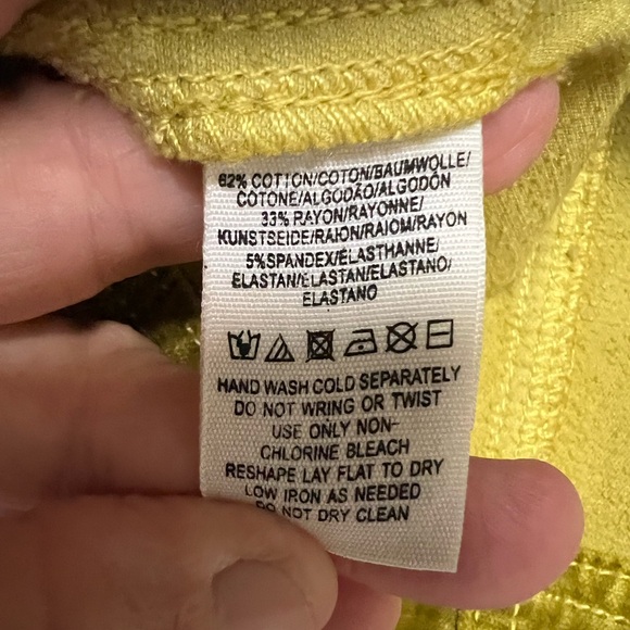 From Free People…a Femme Chartreuse Velvet Miniskirt - Picture 5 of 9